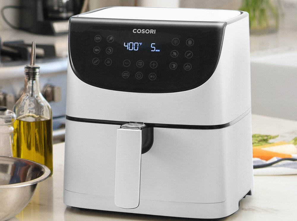 Frytkownica beztluszczowa COSORI CP158-AF-RXW bialy Air Fryer oszczednosc czasu latwe czyszczenie powiadomienie sygnal dzwiekowy