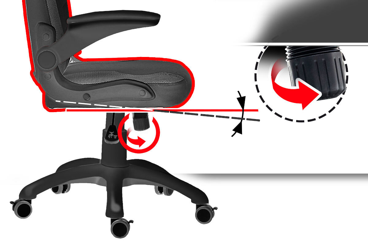 Fotel COBRA Junior Pro CRF-2306 Czarny profilowane oparcie i siedzisko