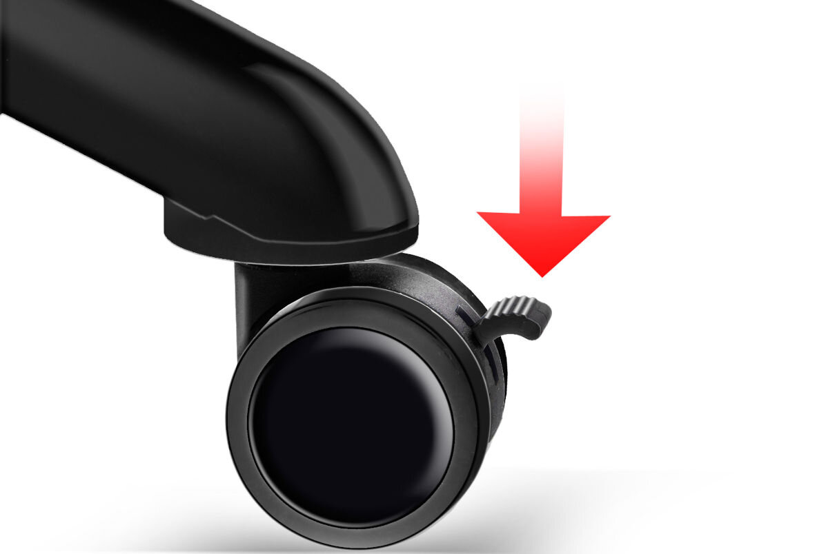 Fotel COBRA Junior Pro CRF-2306 Czarny kólka obrotowe z opcją hamulca