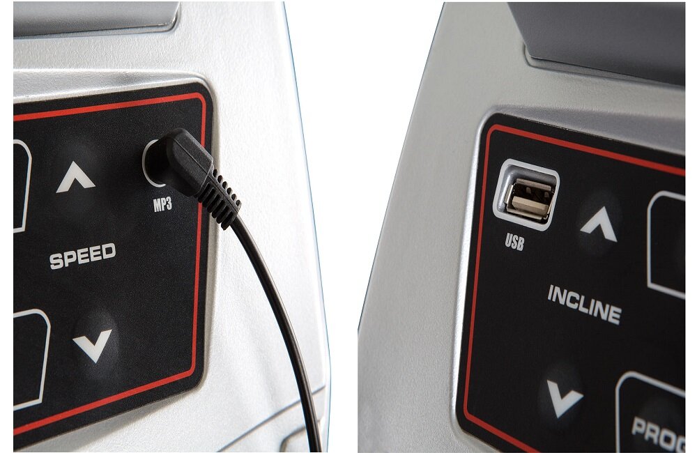 Bieżnia elektryczna HAMMER Race runner 2200i zapisanie danych treningowych do 3 użytkowników port USB i port AUX