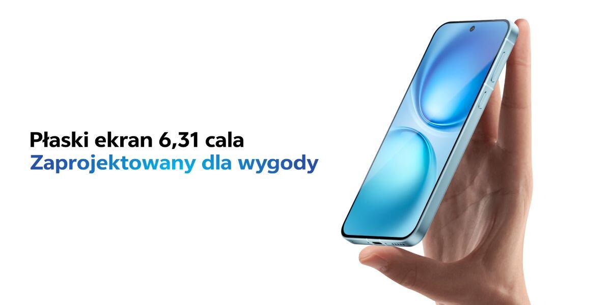 smartfon vivo X200FE trzymany w jednej dłoni Ekran LTPO ZEISS Master o przekątnej 6,31 cala 5000 nitów PWM 2160 Hz