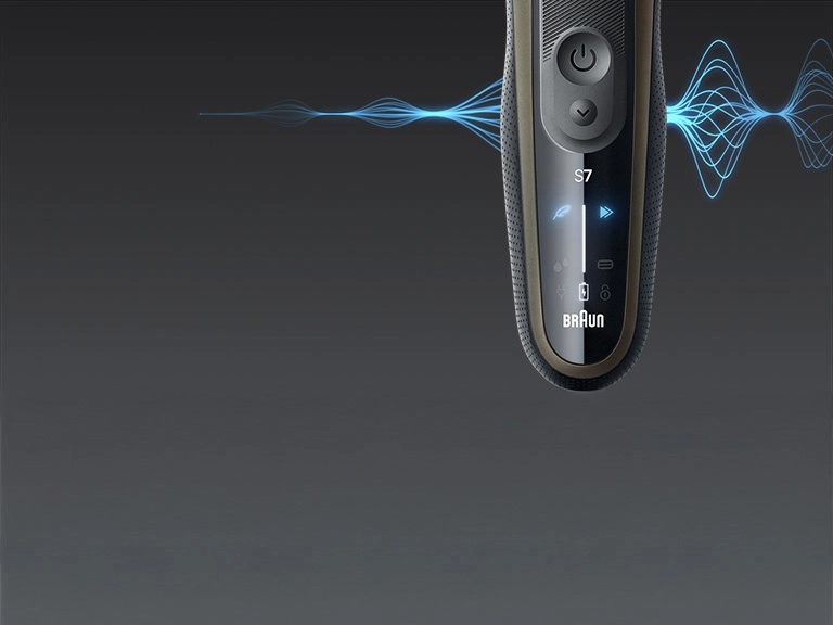 Przedstawienie maszynki Braun w nowoczesnym designie.