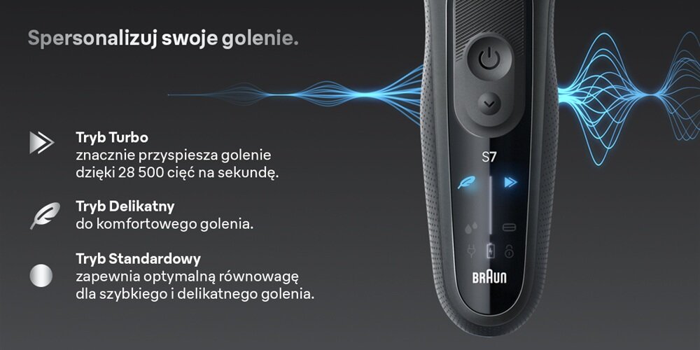 Golarka BRAUN 72-G1200S łatwe dopasowanie, trzy tryby pracy, błyskawiczne golenie, szybkość, łagodne golenie
