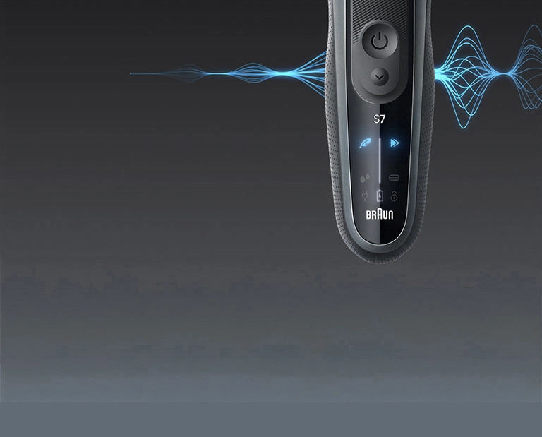 Przedstawienie maszynki Braun w nowoczesnym designie.