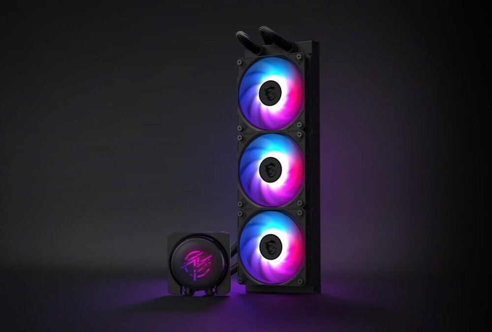 Chłodzenie wodne MSI MPG CoreLiquid P13 360 ARGB Chłodzenie wodne z podświetlanym blokiem i trzema wentylatorami na chłodnicy, opis