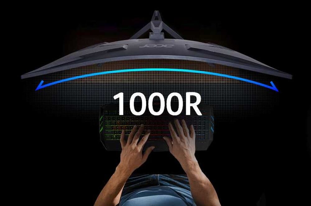 Monitor ACER Nitro ED343CURHbmiippx - Krzywizna 1000R