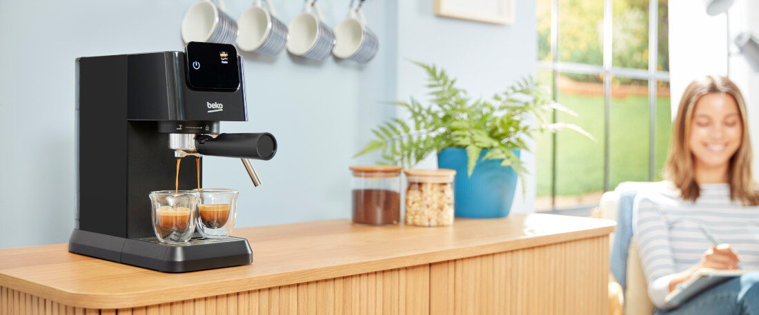 Ekspres BEKO Caffeexperto CEP5302B oszczednosc funkcjonalnosc dwie kawy jednoczesnie