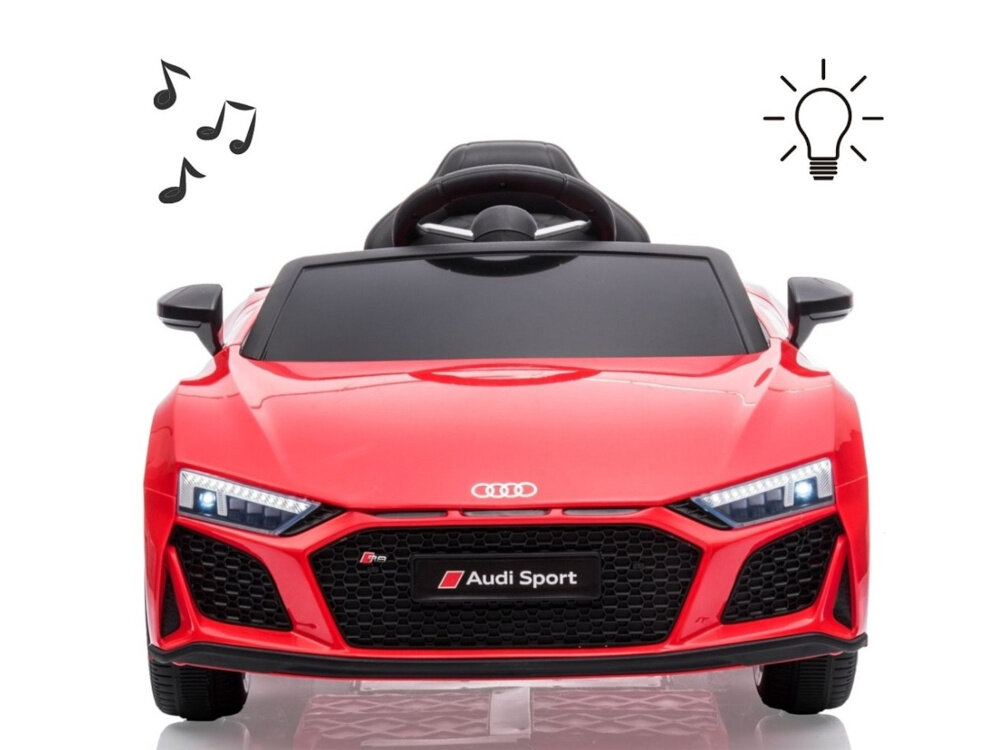 Samochód dla dziecka MILLY MALLY Audi R8 Spyder Czerwony radosc dla malych rajdowcow bezpieczenstwo wygoda aktywnosc stymulacja wyobazni