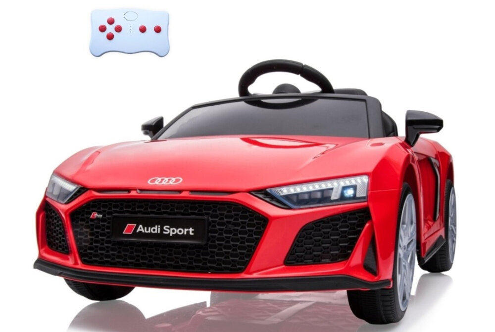 Samochód dla dziecka MILLY MALLY Audi R8 Spyder Czerwony pilot zdalnego sterowania 2 baterie AAA 3 predkosci do przodu 1 predkosc do tylu