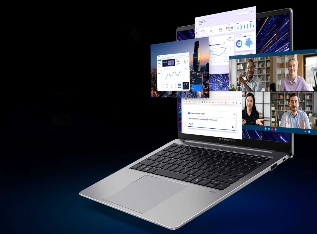 Laptop ExpertBook P5 P5405 z ikoną odcisku palca i dwóch dysków – funkcje bezpieczeństwa i kopii zapasowych