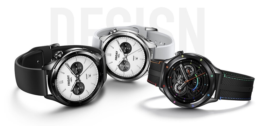 Smartwatch XIAOMI Watch S4 3 zegarki leżą obok siebie  