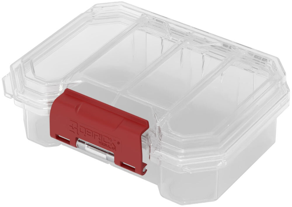 Organizer QBRICK Compact S ORGQRCSTRAPL225 zamknięty widoczne przegrody w środku na drobne akcesoria do warsztatu dla profesjonalisty dla hobbysty