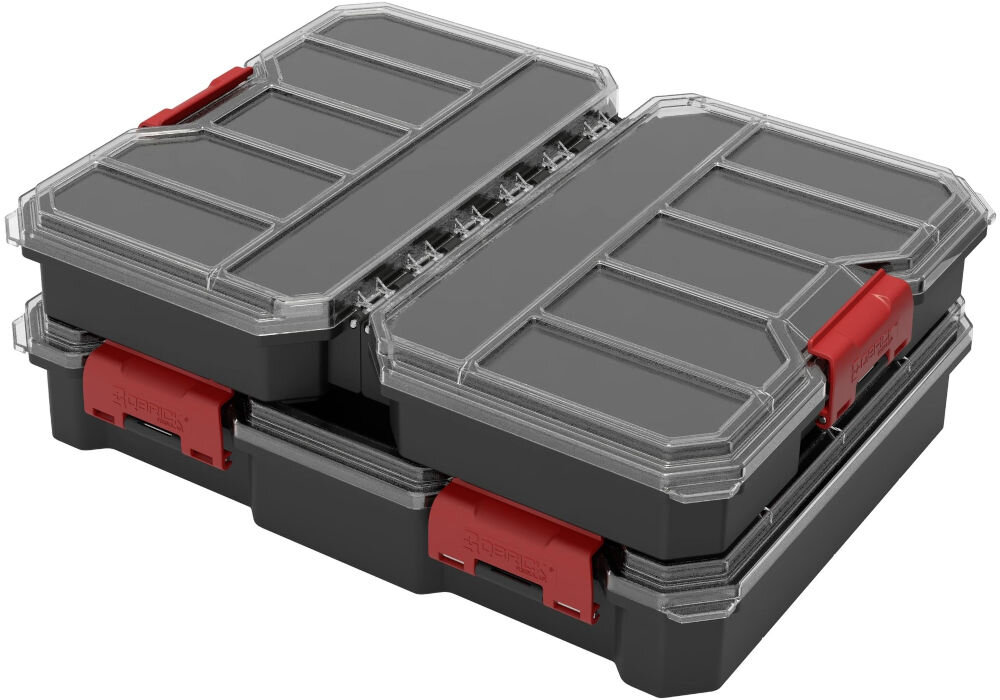 Organizer QBRICK Compact L Black ORGQRCLCZAPL225 przezroczysta pokrywa wnętrze organizera prosta organizacja