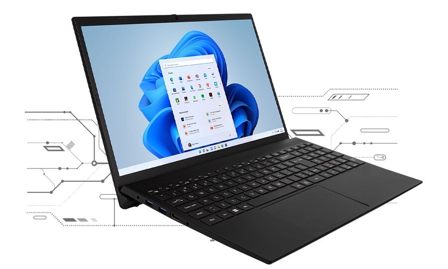 Laptop TECHBITE Zin 5 - Długi czas pracy 5000 mAh (37Wh)