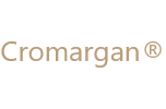 Logo z napisem \'Cromargan®\' w kolorze złotym na przezroczystym tle.