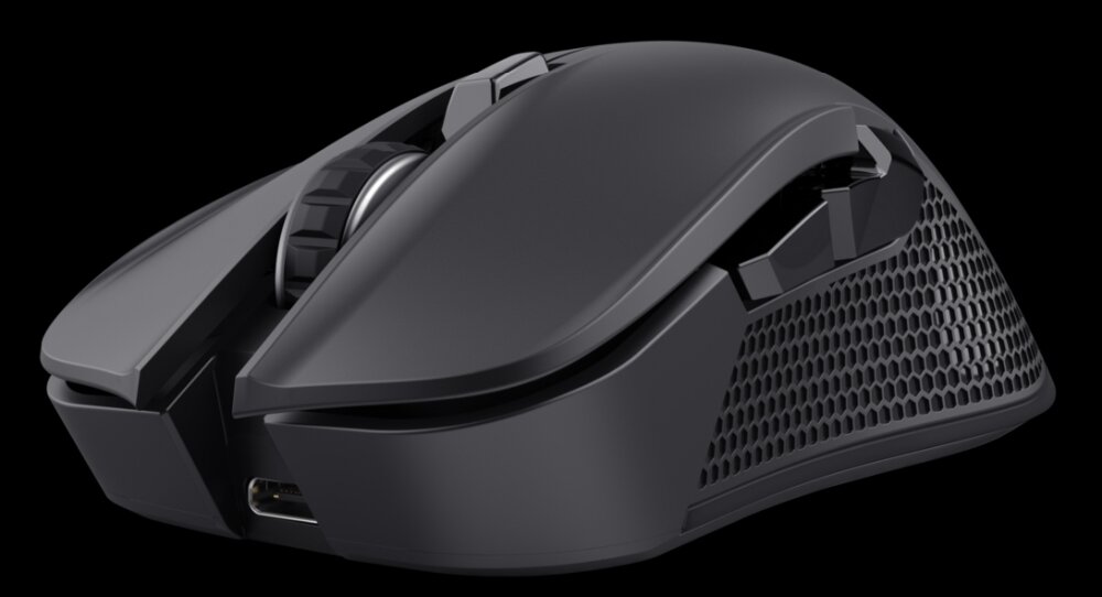 Mysz TRUST GXT 923 YBAR RGB lekkość przewodowa bezprzewodowa podświetlenie działanie konstrukcja przyciski konfiguralne sensor optyczny połączenie rozgrywka komfort