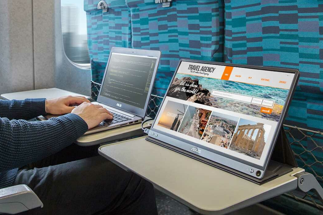 Monitor ASUS ZenScreen MB166C 15.6 cali 1920x1080px IPS przenośny mobilny uniwersalny windows okablowanie wyposażenie lekoość szegóły