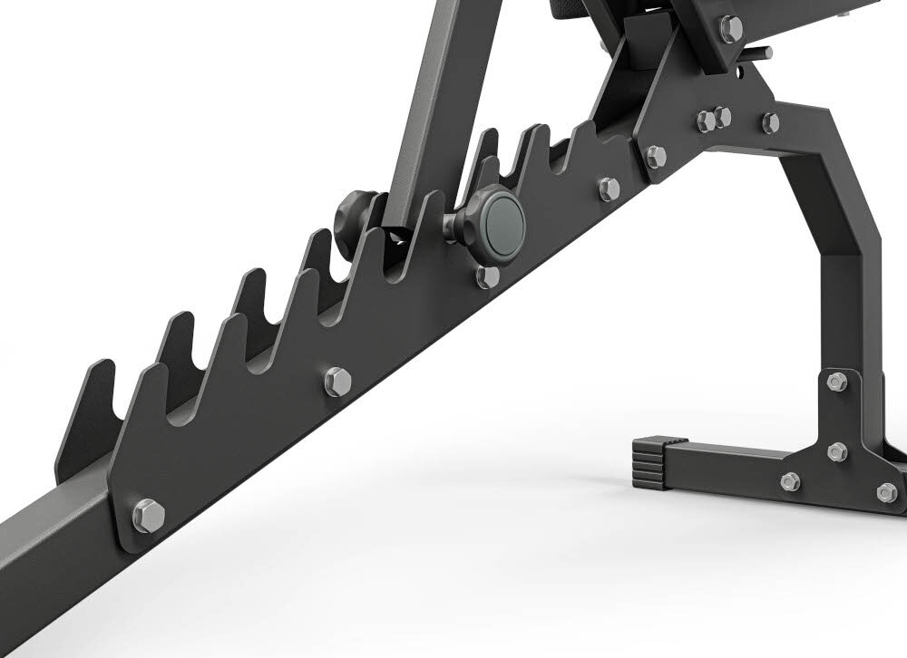 Ławka do ćwiczeń S-LINE ELLI BF300 regulcja oparcia 9-stopniowa skala od -22 do 75 stopni obciazenie do 300 kg