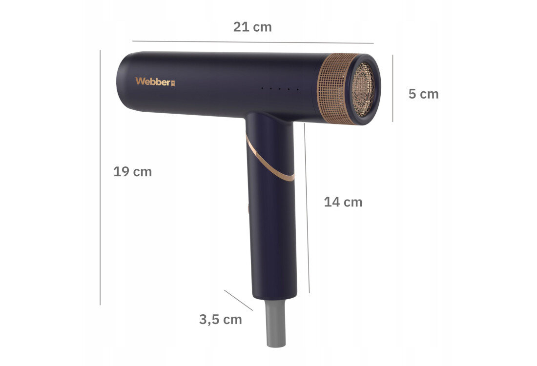 Suszarka do włosów WEBBER HD-1998 2w1 Stella wymiary długość przewód stylizacja