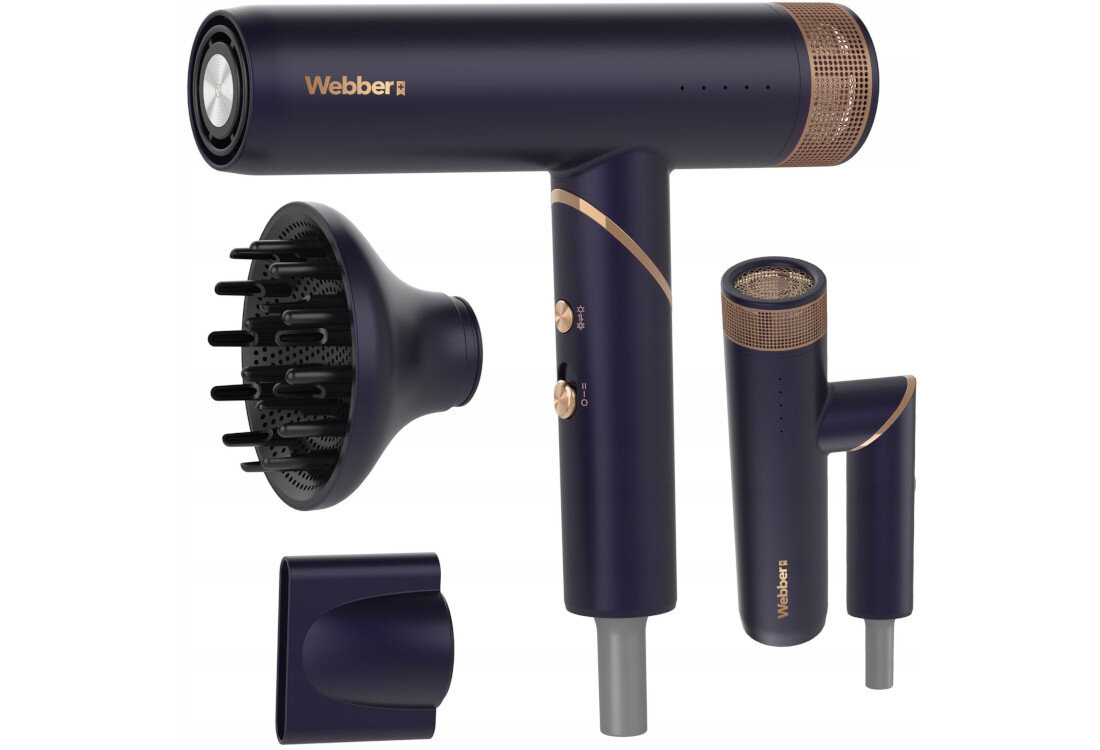 Suszarka do włosów WEBBER HD-1998 2w1 Stella zestaw akcesoria komplet wyposazenie