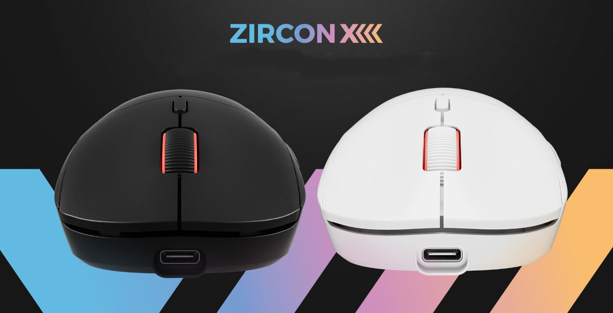 Mysz GENESIS Zircon XIII Czarny bezprzewodowa łączność akumulator 600 mAh do 100 godzin pracy kabel USB-A / USB-C