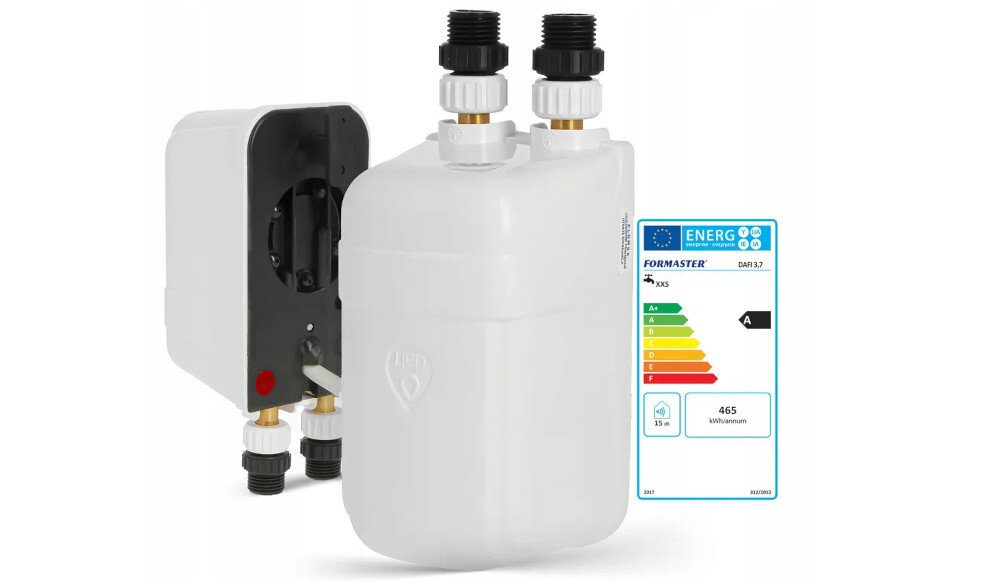 PRZEPŁYWOWY PODGRZEWACZ WODY DAFI 4.5 kW Z PRZYŁĄCZEM Bezpieczeństwo ochrona eliminacja ryzyka wybuchu bez bakterii