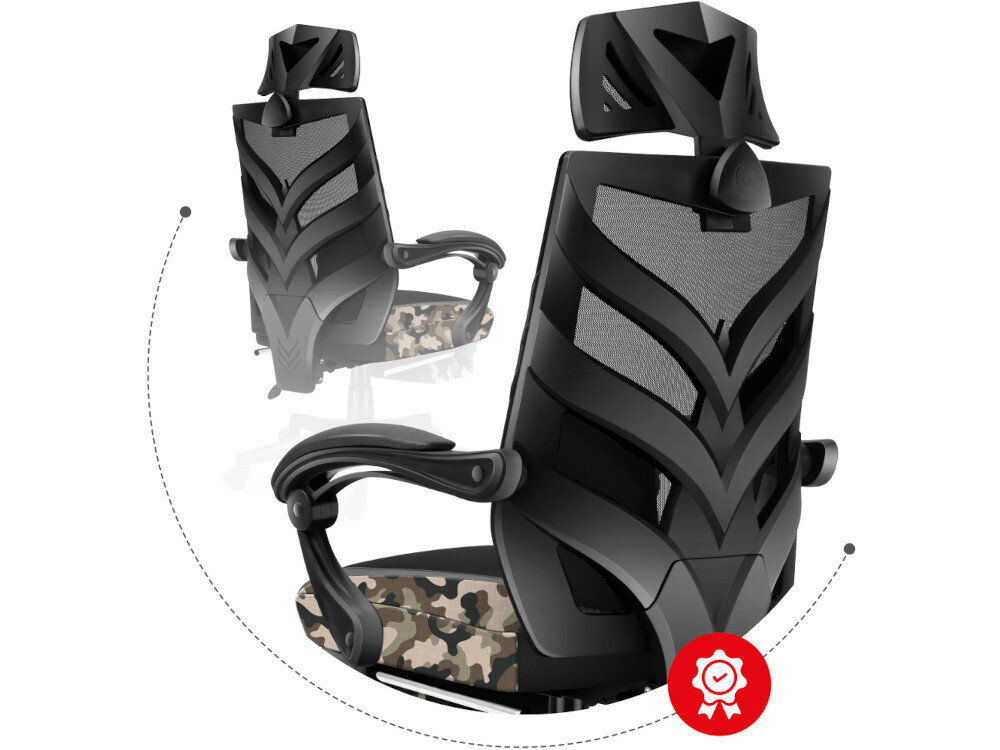 Fotel HUZARO Combat 5.0 Camo wytrzymala obudowa