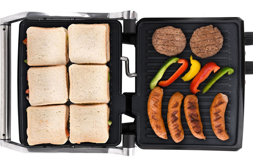 Grill elektryczny LUND 67457 Wysoka moc efektywność szybkie nagrzewanie płyt perfekcyjnie zgrillowane warzywa chrupiące tosty soczyste mięso