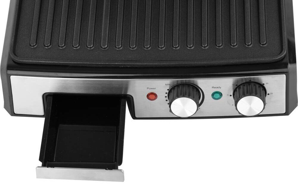 Grill elektryczny LUND 67457 Łatwość użytkowania czyszczenie Nieprzywierająca powłoka tacka ociekowa tłuszcz porządek grillowanie Nienagrzewająca się rączka wskaźniki zasilania