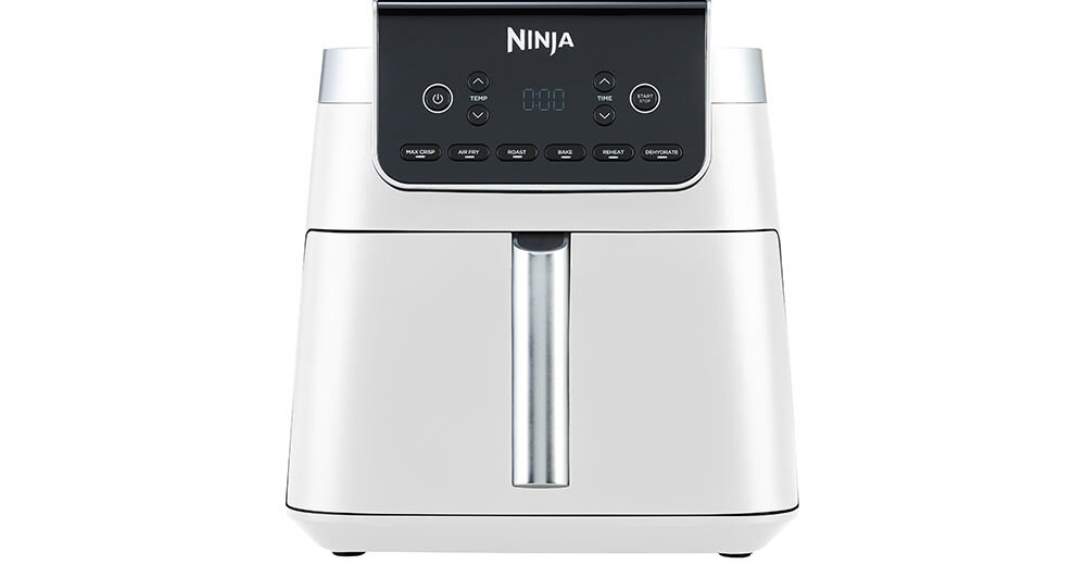 AIR FRYER NINJA NINJA AF180EUWH MAX PRO (BIAŁY) estetyczny design biały kolor kompaktowe wymiary 30,5 x 28 x 36 cm pasuje do kazdej kuchni przewód zasilający 0,8 m elastyczność podczas ustawiania stylowy wygląd wygoda efektywność użytkowania zdrowe posiłki małe zużycie energii łatwa obsługa