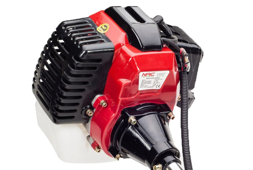 Kosa spalinowa NAC BP427-17B-V silnik 2-suwowy spalinowy pojemnosc 42,7 cm3 moc 1,25 kW predkosc obrotowa do 9600 obr/min maksymalny moment obrotowy do 1,81 Nm
