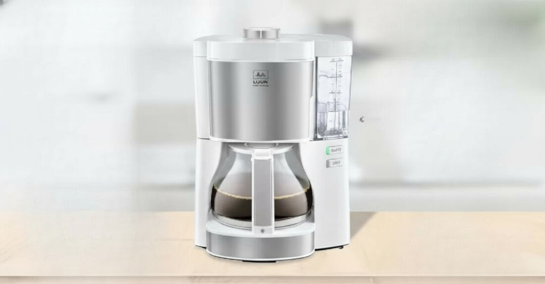 Ekspres MELITTA 1025-05 Perfection Look Biały wygląd design tło prezentacja wizualizacja Aromatyczna kawa na każdy dzień