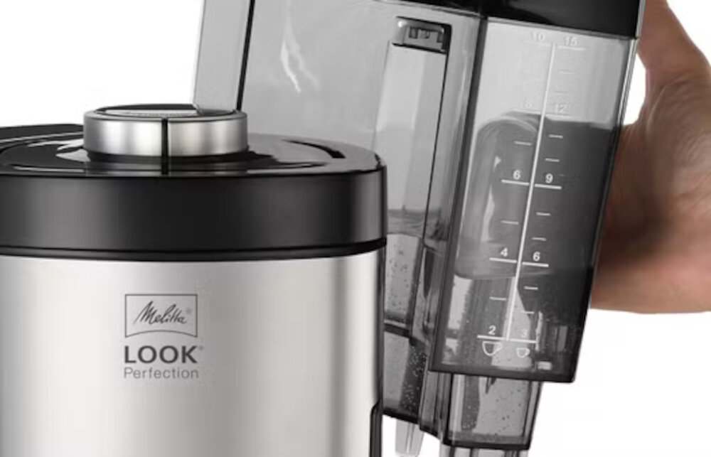 Ekspres MELITTA 1025-06 Perfection Look Czarny Wygodne nalewanie wody Wyjmowany zbiornik pojemność  bez rozlania do 10 filiżanek kawy