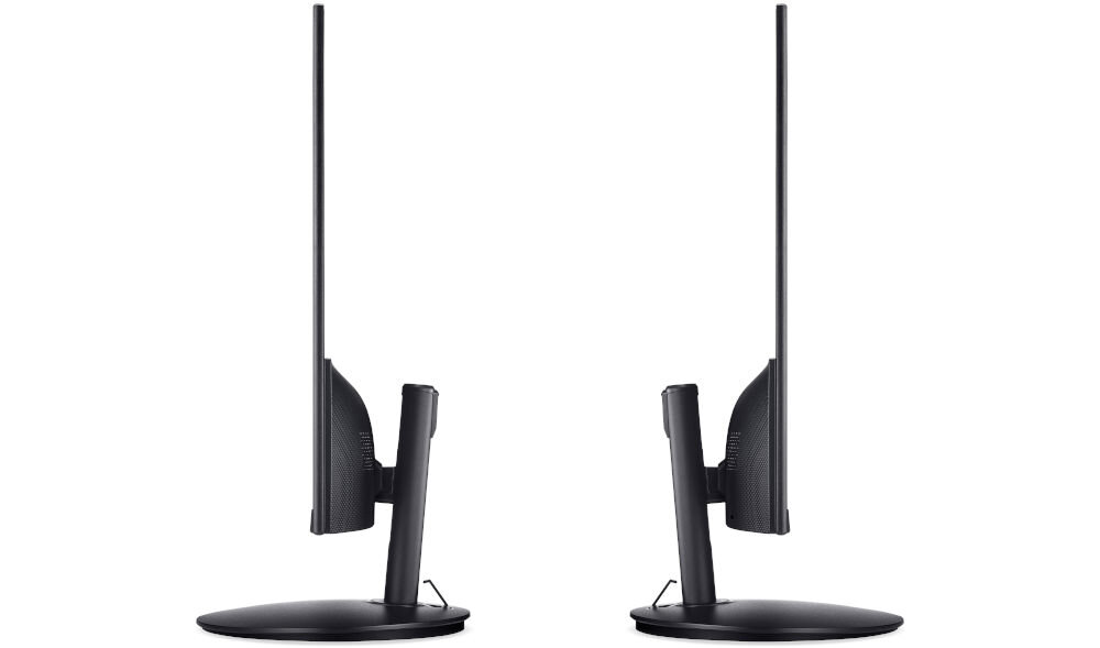 Monitor ACER SH272UG0BMIPHUX 27 cali 2560x1440px IPS 120Hz 1 [VRB] prezentacja monitora od boków na białym tle dwa głośniki 1W bez potrzeby podłączania dodatkowego sprzętu audio