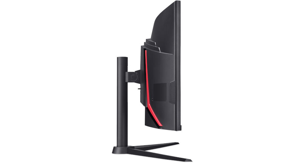 Monitor ACER XZ340CUJ0BMIIPHX 34 cale 3440x1440px 120Hz 1 [VRB] Curved prezentacja monitora od boku na białym tle dwa głośniki 2W bez potrzeby podłączania dodatkowego sprzętu audio