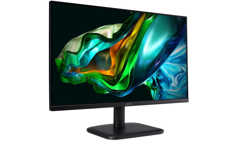 Monitor ACER EK321QHBI 31.5 cala 1920x1080px 100Hz 1 ms [VRB] prezentacja monitora od przodu na białym tle pod kątem wymiary komfort stabilność