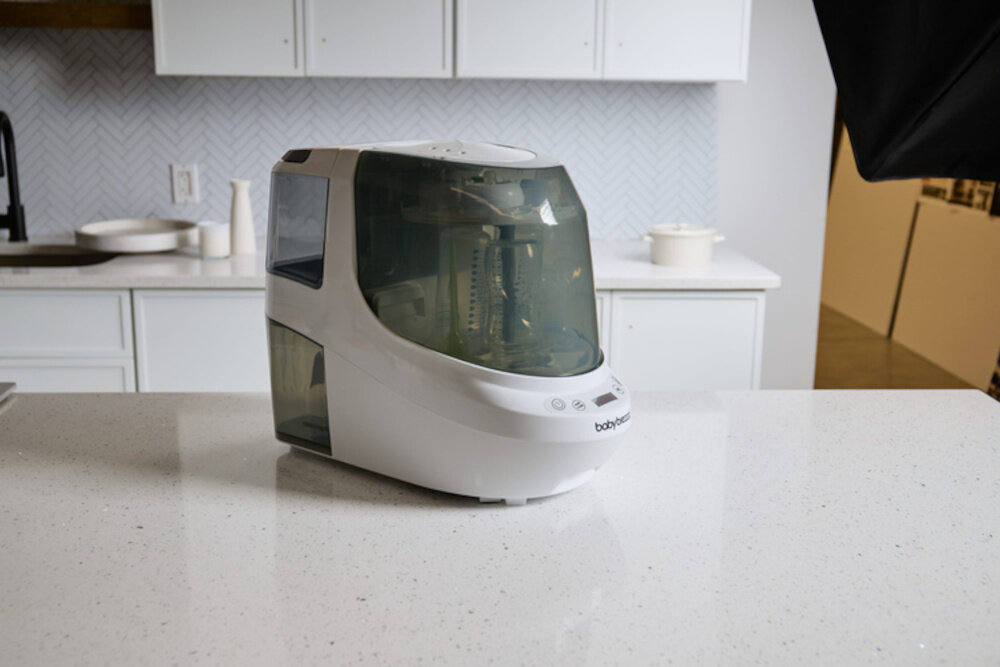 Sterylizator BABY BREZZA Bottle Washer Pro Czarny Bezpieczna sterylizacja parą 99,9% zarazków proces sterylizacji czas