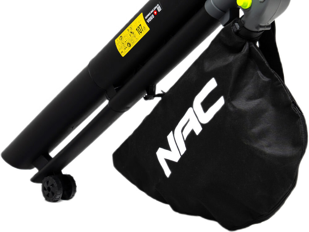 Odkurzacz do liści elektryczny NAC VBE320-FS-J worek pojemność 40 litrów nóż rozrabniający