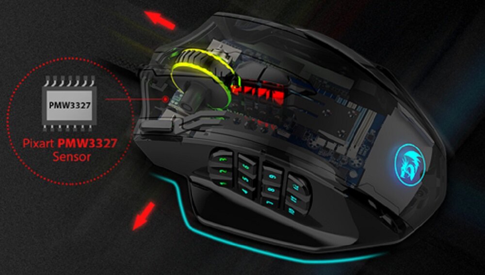 Mysz REDRAGON Impact RGB - podswietlenie