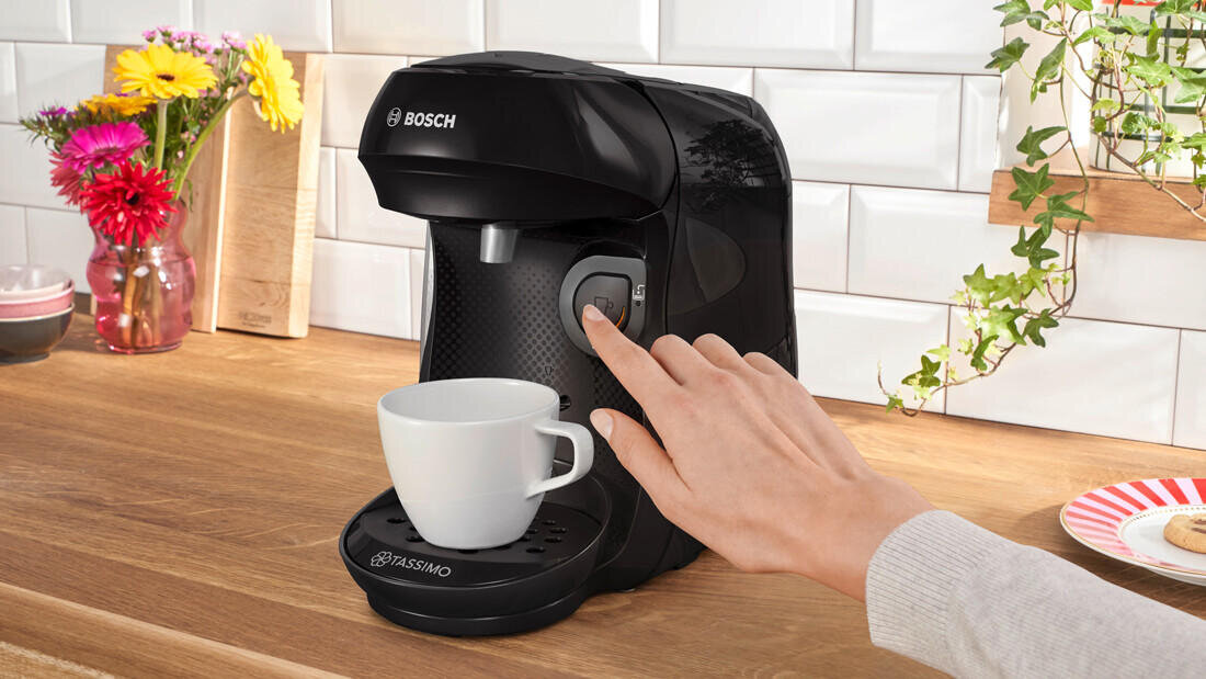 Ekspres BOSCH Tassimo Happy TAS102E Czarny Guiltfree moc napoje kapsułka T-DISC smak