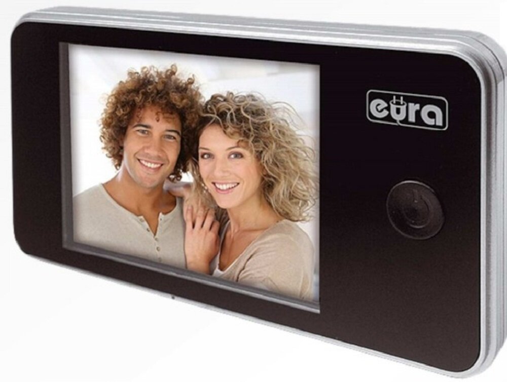 Wideo-wizjer EURA VDP-01C1 Eris Srebrny kamera o szerokim kącie widzenia