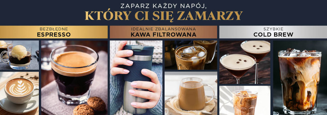 Ekspres NINJA Luxe Café Premier ES601EU espresso kawa przelewowa cold brew  Trzy tryby parzenia dopasowanie