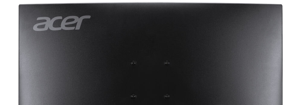 Monitor ACER Nitro ED270UP0BMIIPX 27 cali 2560x1440px 144Hz 1 ms [VRB] Curved prezentacja monitora od tyłu na białym tle VESA 75 mm łatwe stabilne przymocowanie oszczędność miejsca uchwyt biurkowy VESA zwiększa powierzchnię roboczą dopasowanie ustawienia ekranu organizacja pracy