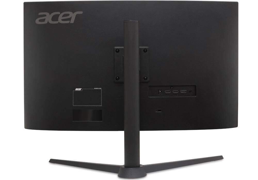 Monitor ACER Nitro 27 cali XZ270W0BMIIPHX 1920x1080px 240Hz 1 ms [VRB] Curved prezentacja monitora od tyłu na białym tle VESA 75 mm łatwe stabilne przymocowanie oszczędność miejsca uchwyt biurkowy VESA zwiększa powierzchnię roboczą dopasowanie ustawienia ekranu organizacja pracy