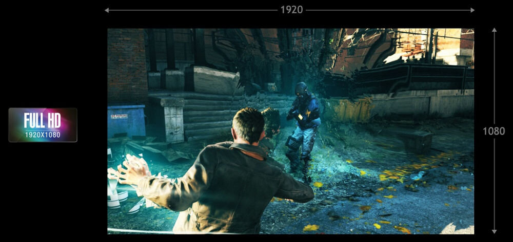 Monitor ACER Nitro ED320QW0BMIIPX 31.5 cala 1920x1080px 240Hz 1 ms [VRB] Curved prezentacja gry w rozdzielczości Full HD czarne tło szybka reakcja wyraźny i płynny obraz