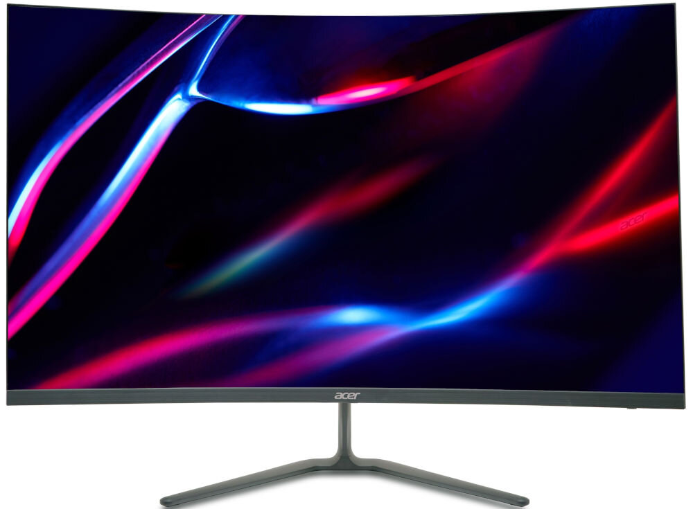 Monitor ACER Nitro ED320QW0BMIIPX 31.5 cala 1920x1080px 240Hz 1 ms [VRB] Curved prezentacja monitora od przodu pod kątem na białym tle ZeroFrame cienkie ramki immersja panoramiczny pulpit wypełnienie niemal całego frontu