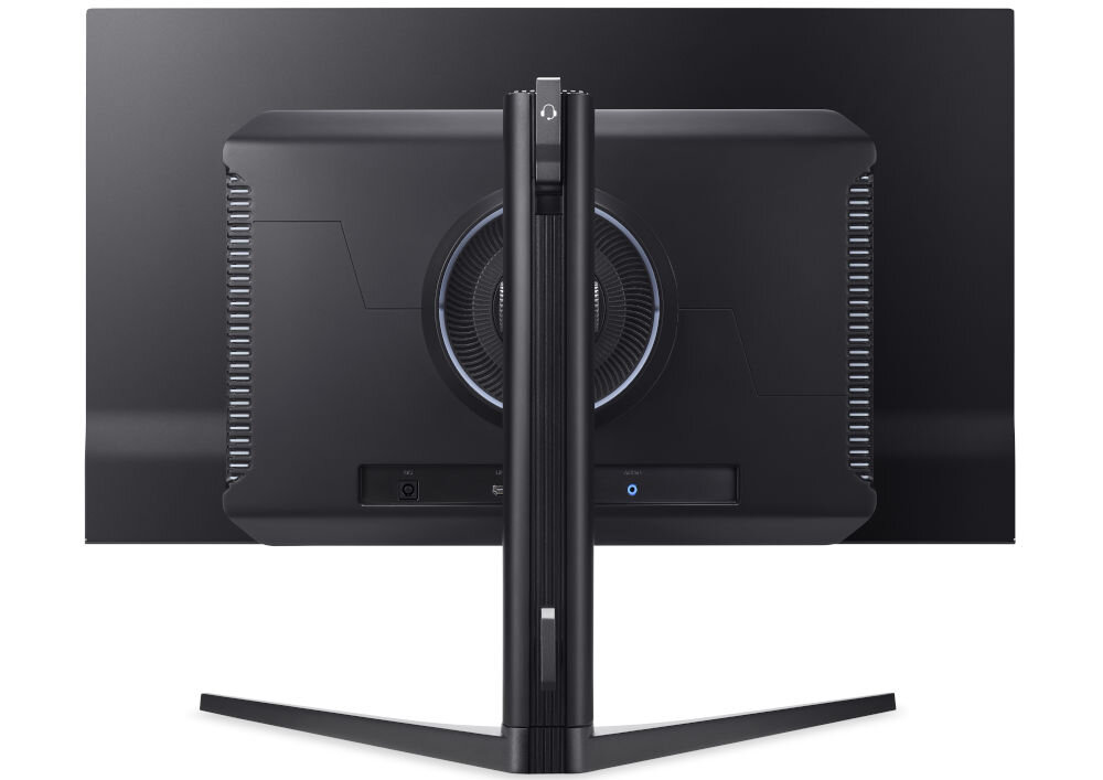 Monitor ACER Predator X27X1BMIIPPRUZX 27 cali 3840x2160px OLED 240Hz 0.03 ms [GTG] prezentacja monitora od tyłu na białym tle VESA 75 mm łatwe stabilne przymocowanie oszczędność miejsca uchwyt biurkowy VESA zwiększa powierzchnię roboczą dopasowanie ustawienia ekranu organizacja pracy