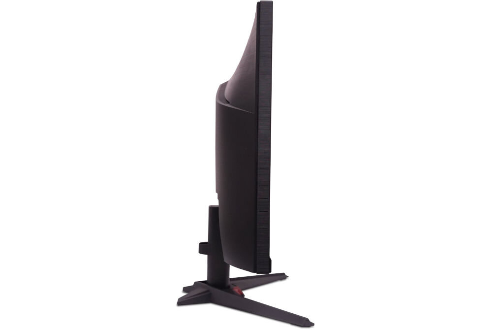 Monitor ACER Nitro VG270KL1BMIIPX 27 cali 3840x2160px IPS 144Hz 0.5 ms [GTG]  prezentacja monitora od boku na białym tle regulowana podstawa zakres regulacji dostosowanie pozycji ograniczenie napięcia