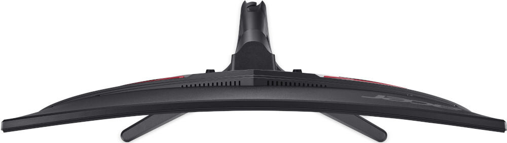 Monitor ACER Nitro ED240Q P0 23.6 cala 1920x1080px 144Hz 1 ms [VRB] Curved prezentacja monitora od góry na białym tle różne urządzenia wygoda elastyczność