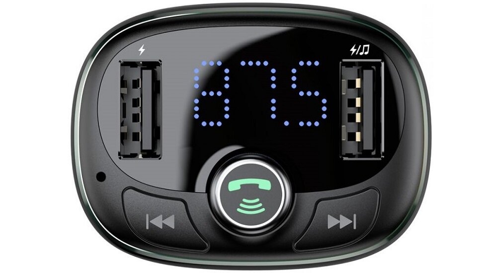 Transmiter-FM_BASEUS-CCALL-TM12-Brazowy muzyka, radio,